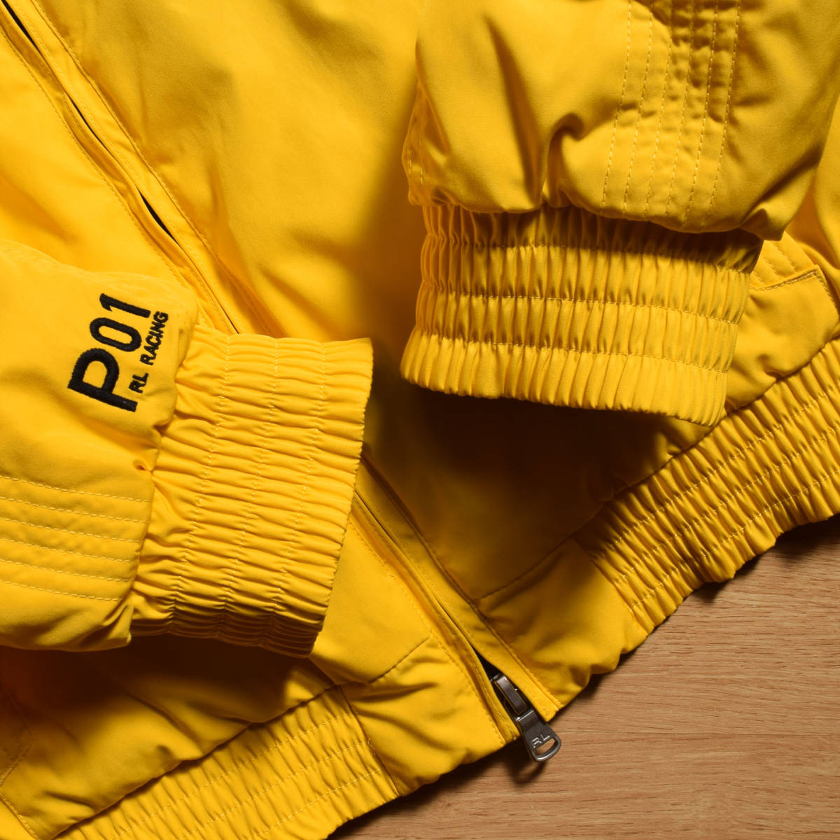 メンズM 美品!レア!POLO RALPH LAUREN ドイツ【レーシングジャケット】ポリエステルダウンジャケット ラルフローレン ライダースRL92 93