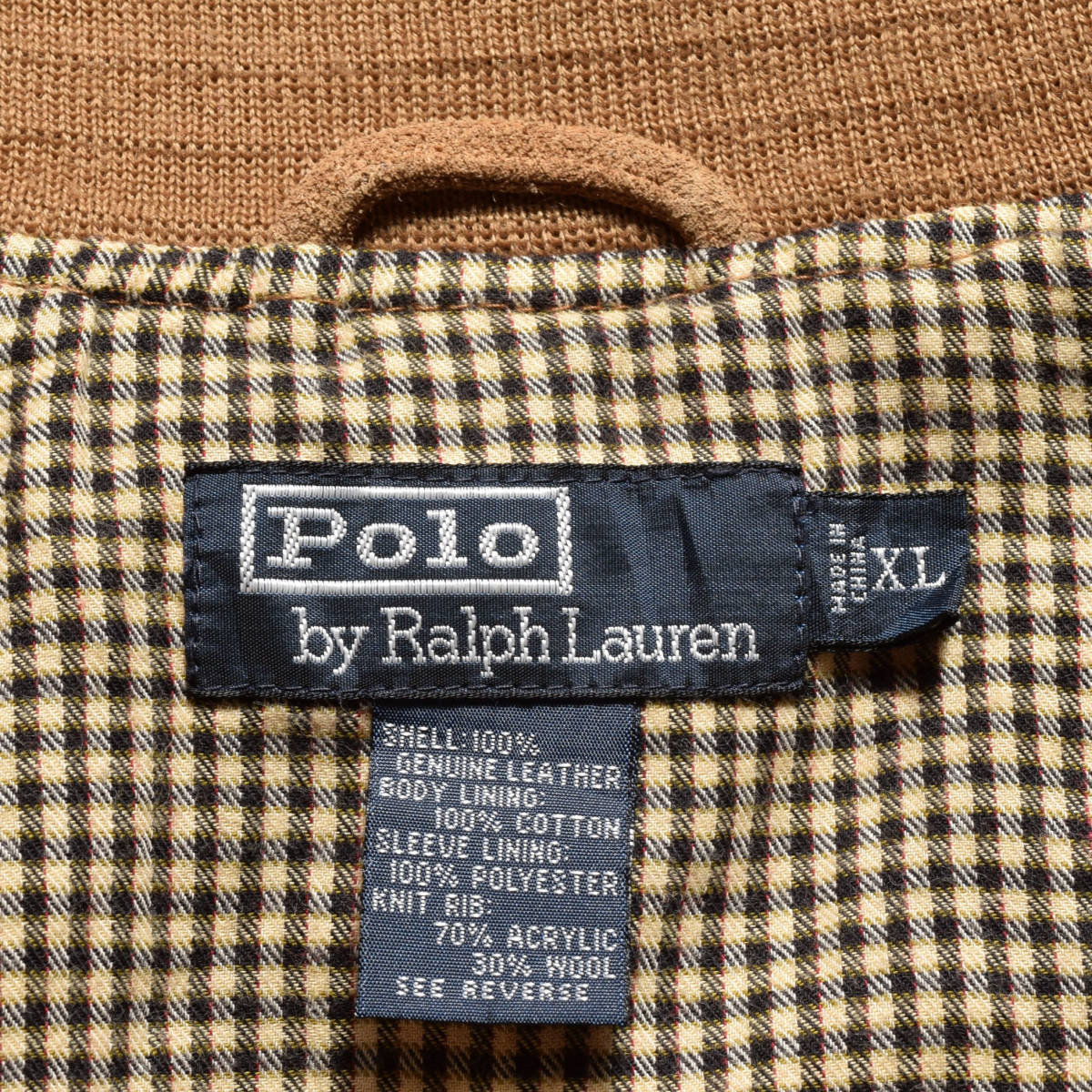 メンズXL 美品！Polo Ralph Lauren スエードジャケット オールレザーブルゾン スイングトップ ビンテージ 大きいサイズ  古着オーバーサイズ