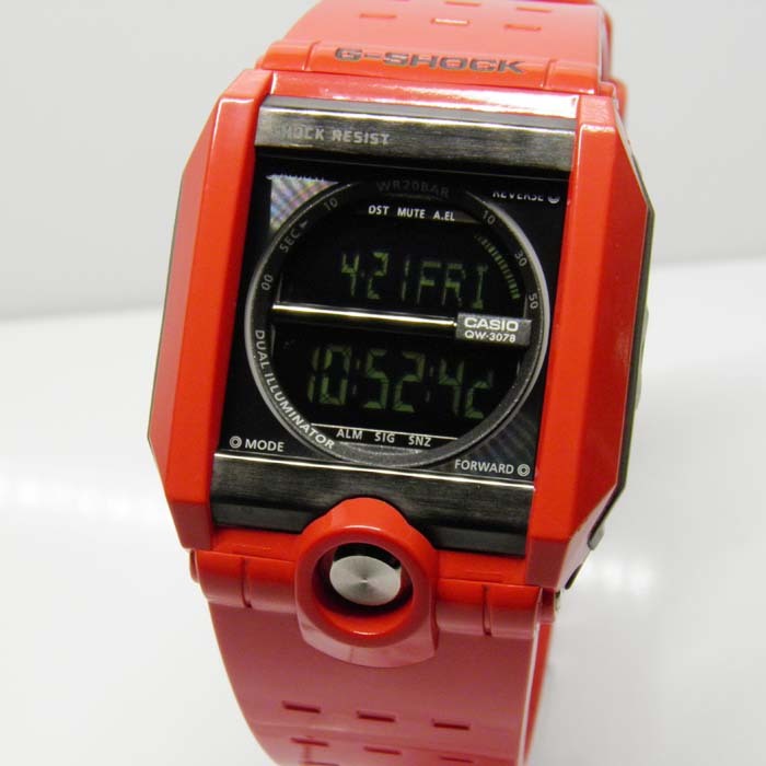 G-SHOCK 買取のGRAVITY◇G-8100-4JF デュアルイルミネーター搭載 レッドカラー CASIO/G-SHOCK_画像3