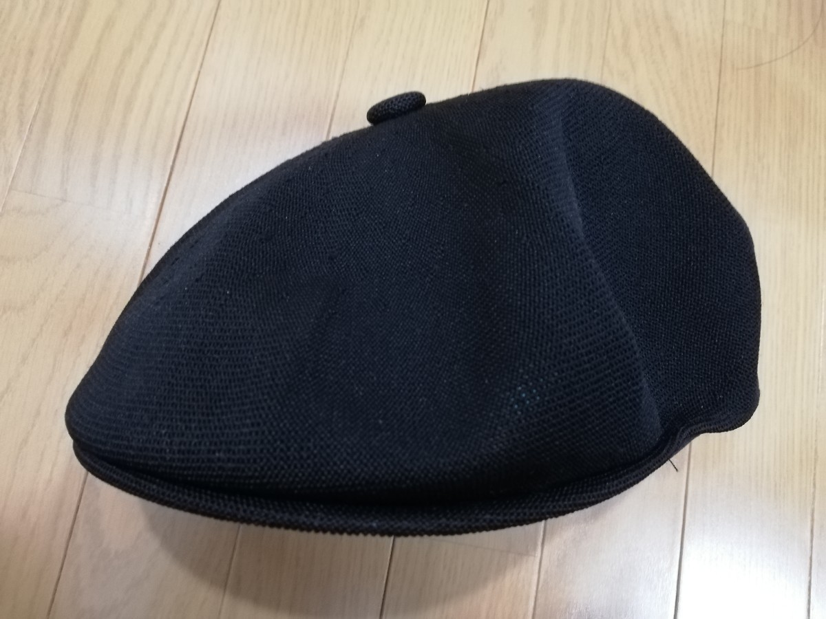 美品“【KANGOL カンゴール】“メッシュ素材トロピックキャスケット帽◆ブラック　Ｌサイズ(約58㎝)_画像1