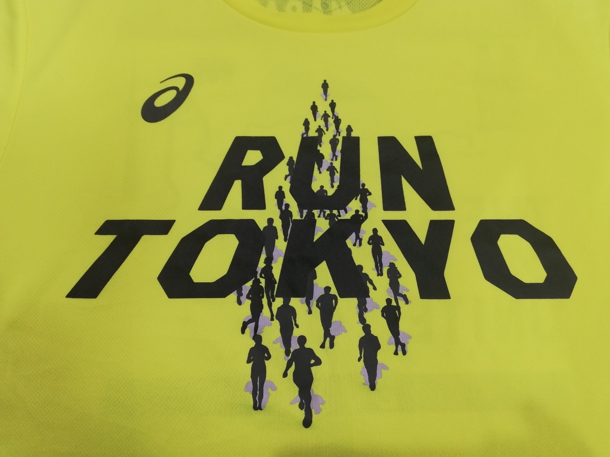 “2018東京マラソン参加記念Tシャツ” ◆XLサイズ　蛍光イエロー_画像4