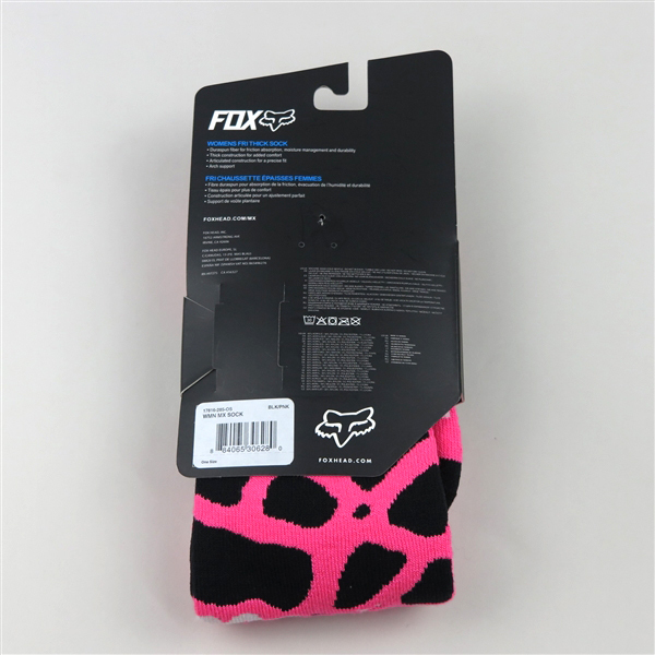 ◇FOX フォックス MX ソックス 靴下 ウーマンズ ブラック/ピンク 未使用(17816-285-OS)_画像5