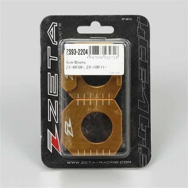 ZX-6R/'09-'21 ZX-10R/'11-'20 ZETA rear axle block Gold ZX-6R/'09-'21 ZX-10R/'11-'20 ZETA rear axle block Gold