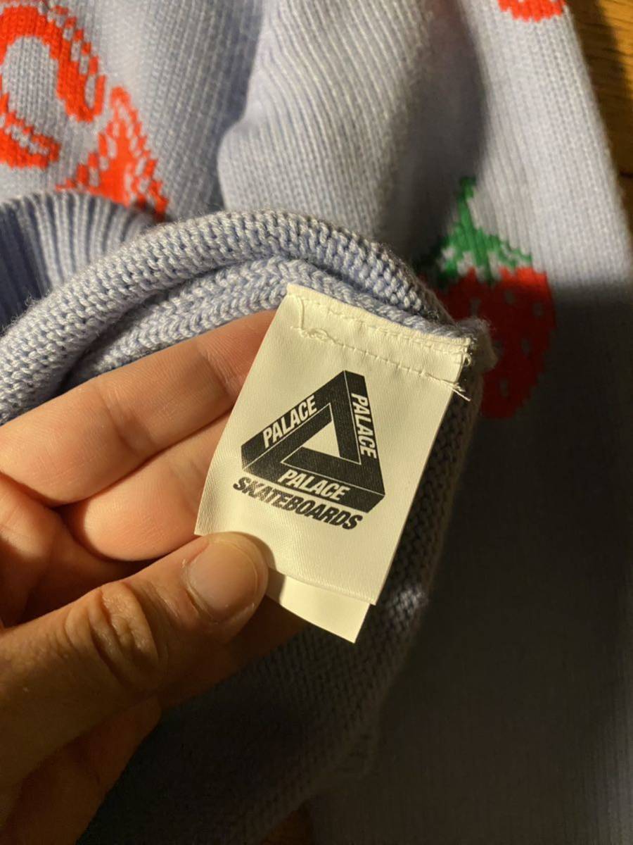 Palace skateboards STRAWBERRY KNIT BABY BLUE Sサイズ パレス ストロベリー ニット_画像4