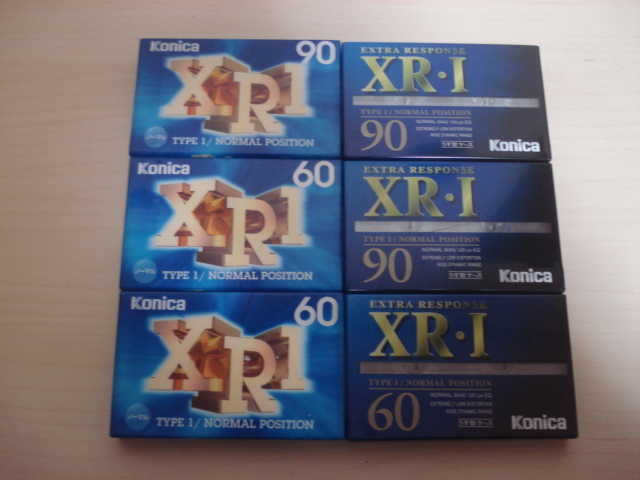 [送料無料 即決] Konica カセットテープ XR・I 90分 3本 60分 3本 計6本 未開封品