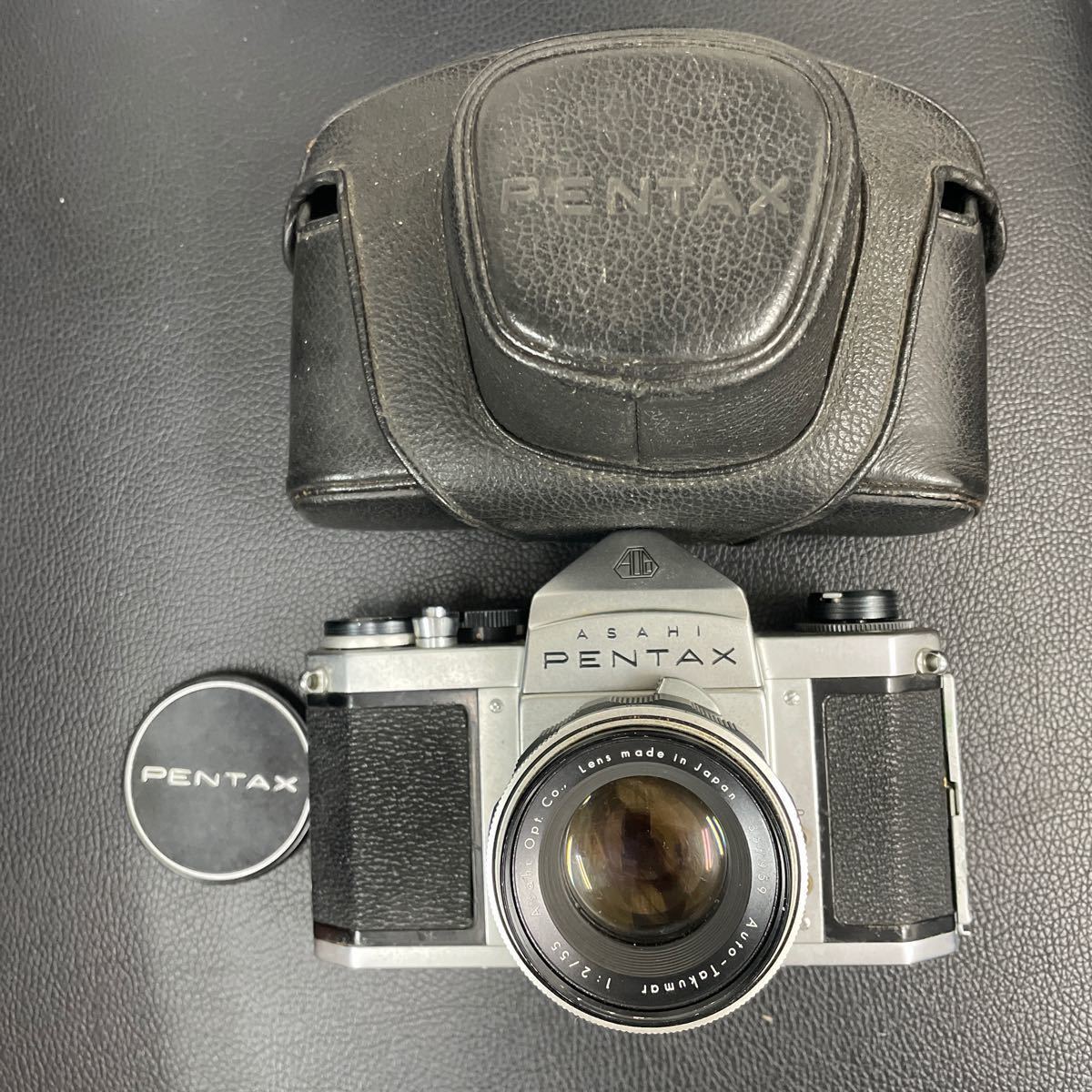 U11 PENTAX S2 美品 フィルムカメラ ペンタックス レンズauto-Takumar 1:2/55 ケース付き_画像1