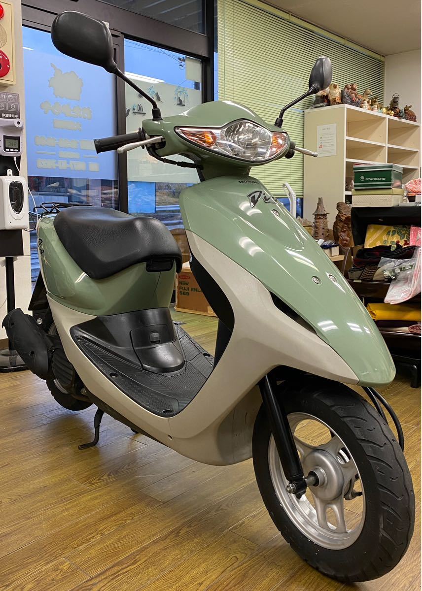 １円〜【稼働品 スクーター】Honda ホンダ 50㏄バイク AF56 Dio Clean4You 4サイクル 4792km原動機付自転車 4スト 緑 グリーン 原付 中古大_画像1