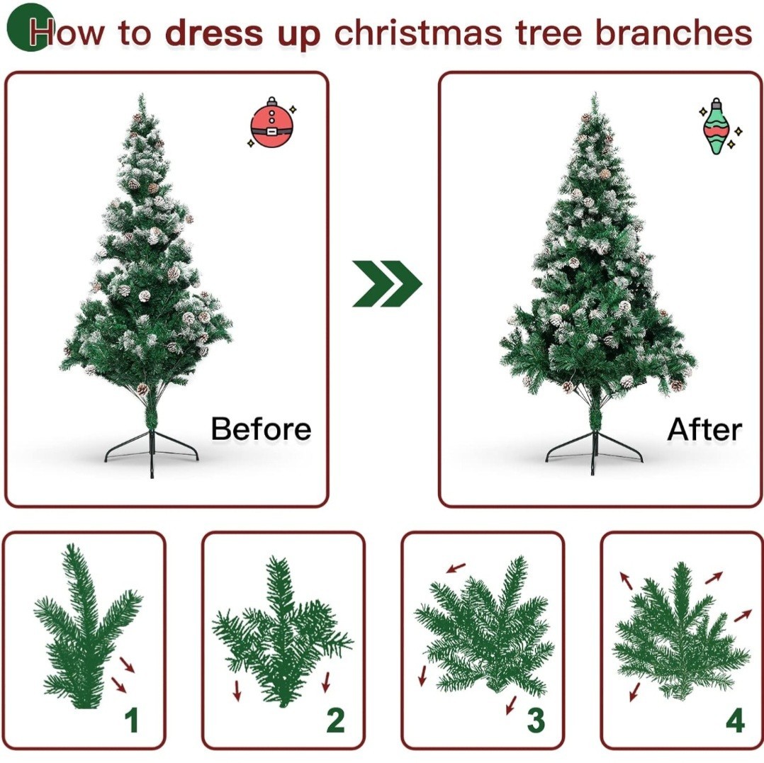  Christmas tree pine umbrella snow snow tree 180cm Northern Europe manner Christmas tree easy installation popular commodity new goods unused with translation price 