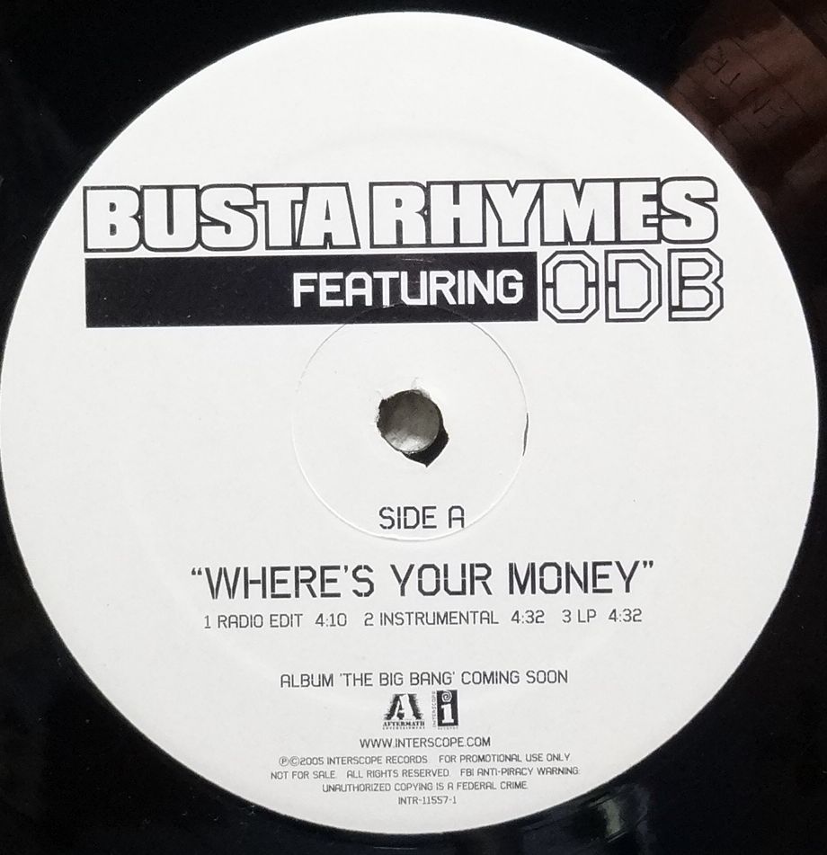 【Busta Rhymes “Where's Your Money”】 [♪HZ] (R5/11)の画像1