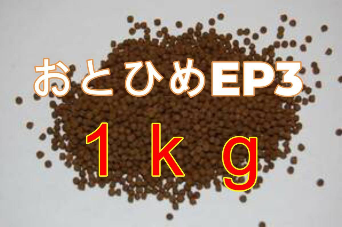 1Kｇ　おとひめＥＰ3　最安値　挑戦　 エイ　エンドリ　コイ　金魚 日清丸紅飼料おとひめEP3（沈降性）_画像1