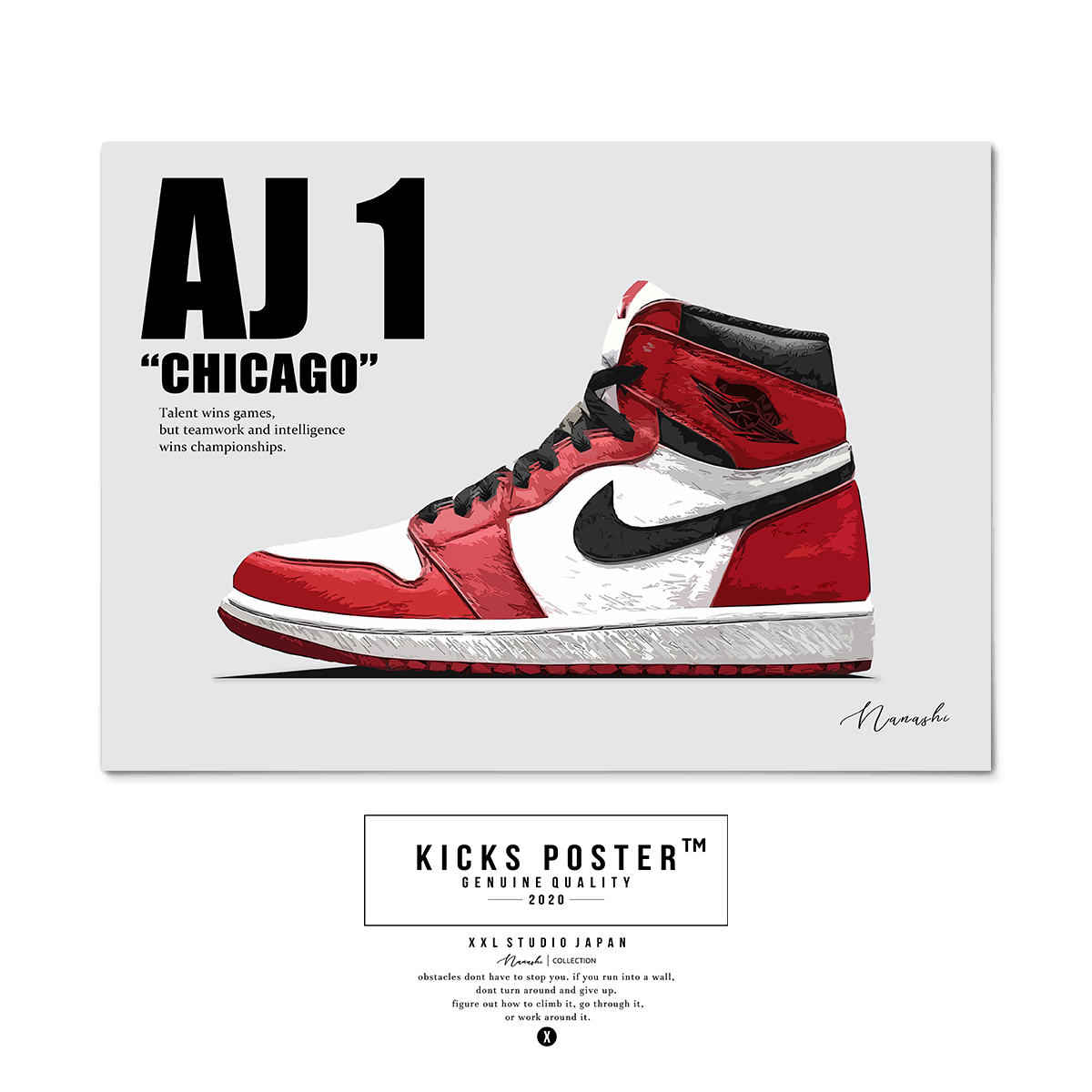 AJ1 エアジョーダン1 ハイ シカゴ Chicago キックスポスター 送料無料 AJ1-44_画像2