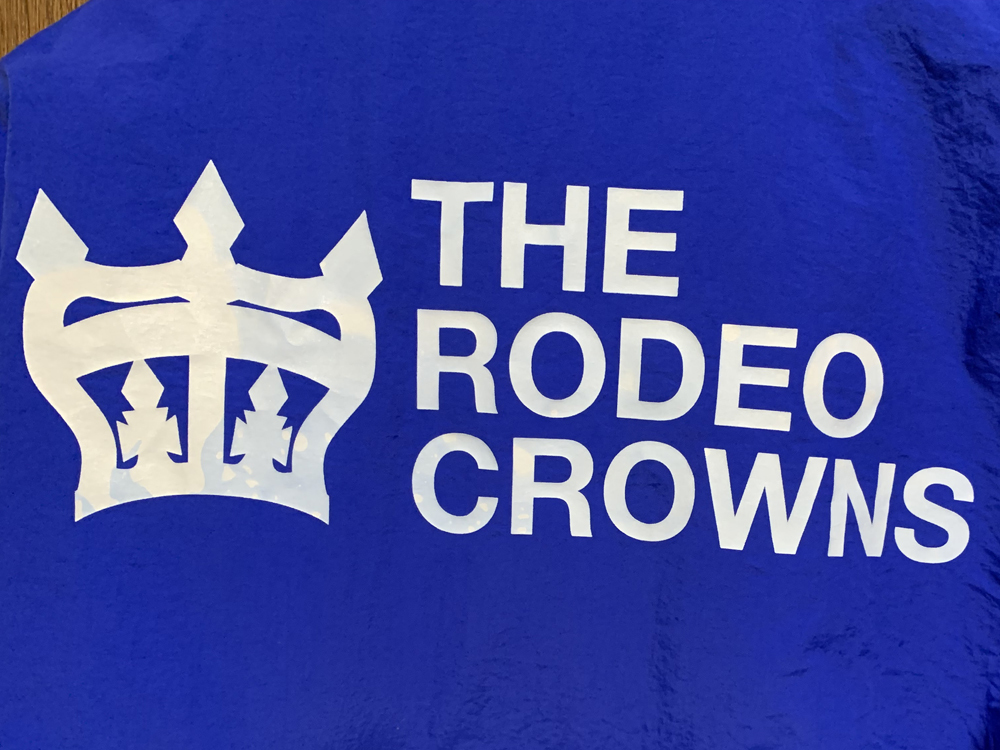 M RODEO CROWNS / ロデオクラウンズ 青ジャンパー＆白フリース リバーシブル 難有り_画像10