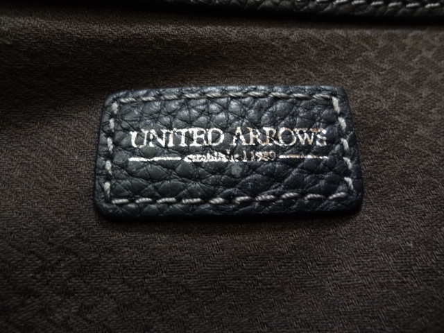  原文:UNITED ARROWS ユナイテッドアローズ シュリンクレザー ショルダー トートバッグ ネイビーグレー フェリージ シップス シセイ ポーター