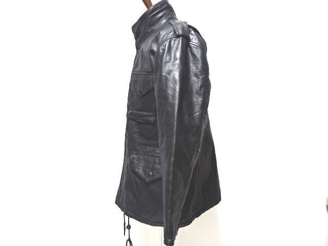 ONTIME 90s-00s vintage original LEATHER JACKET / オンタイム M-65 レザージャケット 革ジャン メンズ_画像2