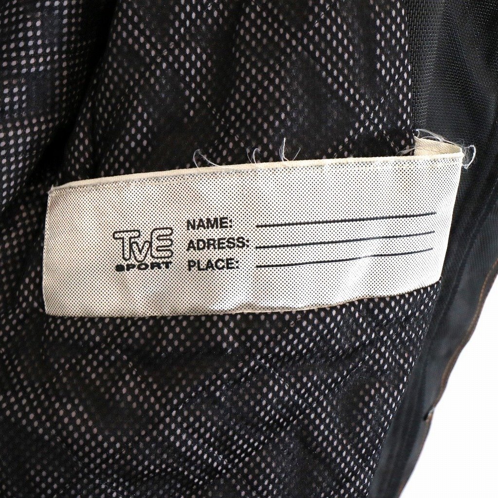 TVE SPORT レーシングジャケット 刺繍 モーターサイクル バイカー サーキット ブラック (メンズ XL相当) O0124 /1円スタート_画像8