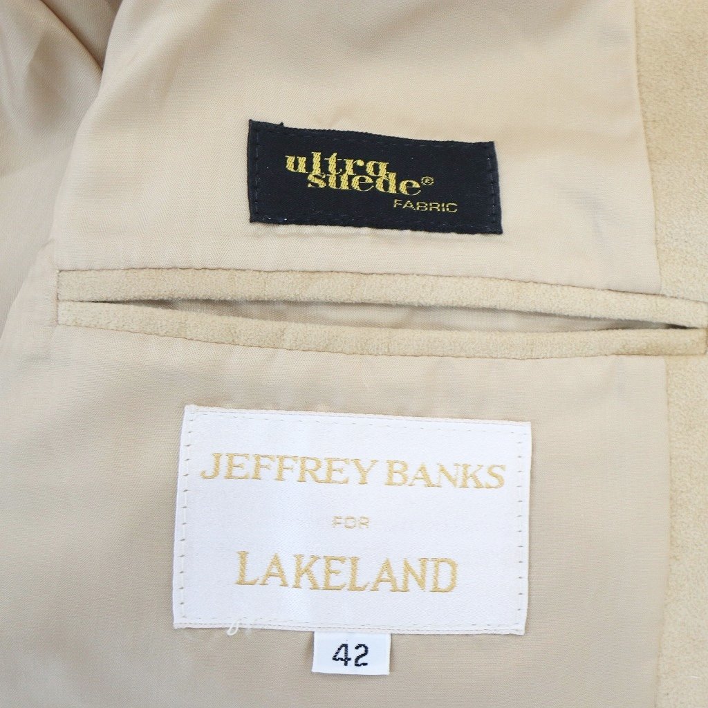 JEFFREY BANKS FOR LAKELAND テーラードジャケット スーツ フォーマル カジュアル ベージュ (メンズ XXXL) N5521 /1円スタート_画像8