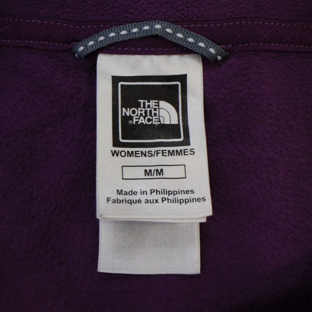 THE NORTH FACE ノースフェイス フリースジャケット アウトドア TKA100 キャンプ 薄手 パープル (レディース M) N5684 /1円スタート_画像7