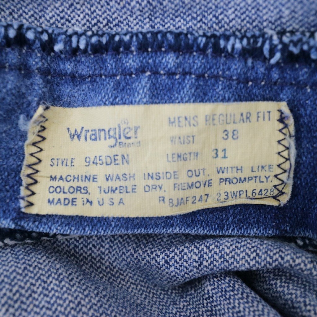 80年代 USA製 Wrangler ラングラー デニムパンツ 大きいサイズ アメカジ ストレート ブルー (メンズ 38×31) N5817 /1円スタート_画像10