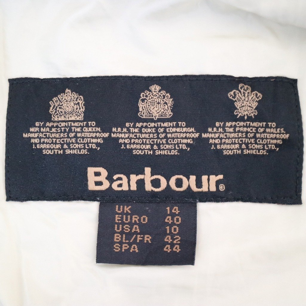 Barbour バブアー キルティングジャケット スナップボタン ライトブルー (レディース 14) N6016 /1円スタート_画像10