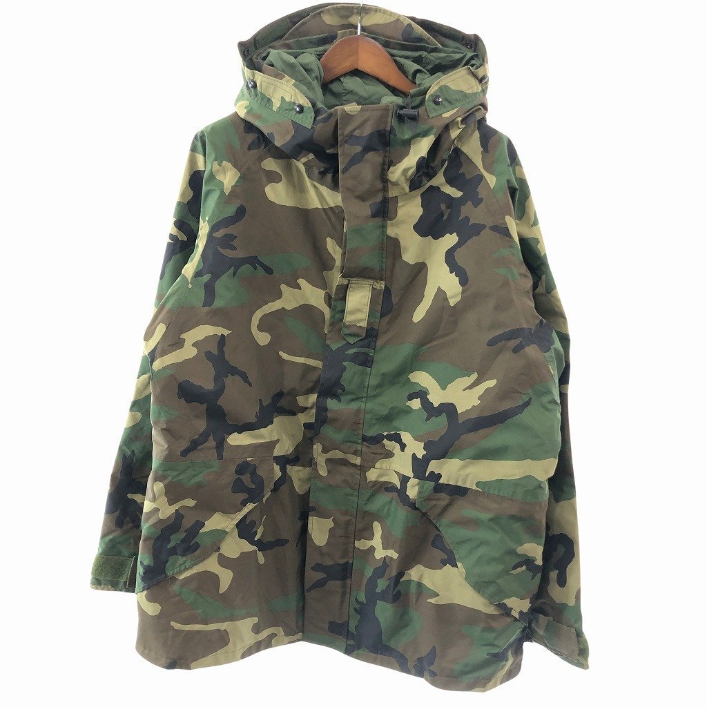 2000年代〜 米軍実物 U.S.ARMY ECWCS GEN1 GORE-TEX PARKA ミリタリー 戦闘服 アウター ウッドランドカモ (メンズ XL-L) 中古 古着 O9733_画像1