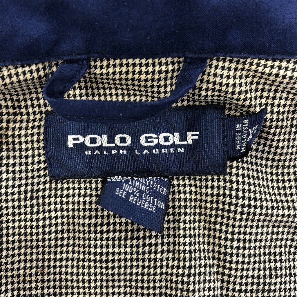 POLO GOLF ポロゴルフ スイングトップ アメカジ スポーツ ブルー (メンズ XL) 中古 古着 O9679_画像7