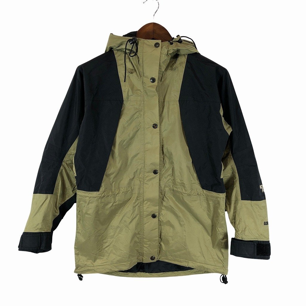 90年代 THE NORTH FACE ノースフェイス GORE-TEX ゴアテックス マウンテンパーカー アウトドア オリーブ (レディース XS) 中古 古着 O9756_画像1