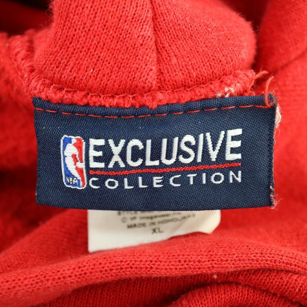 NBA シカゴ・ブルズ スウェットパーカー プロチーム バスケ レッド (メンズ XL) N6655 /1円スタート_画像8