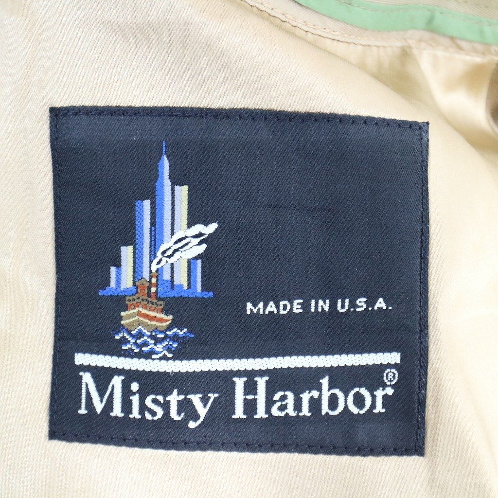 USA製 Misty Harbor トレンチコート 防寒 防風 ウール 秋冬 無地 ベージュ (メンズ 38) N6653 /1円スタート_画像10