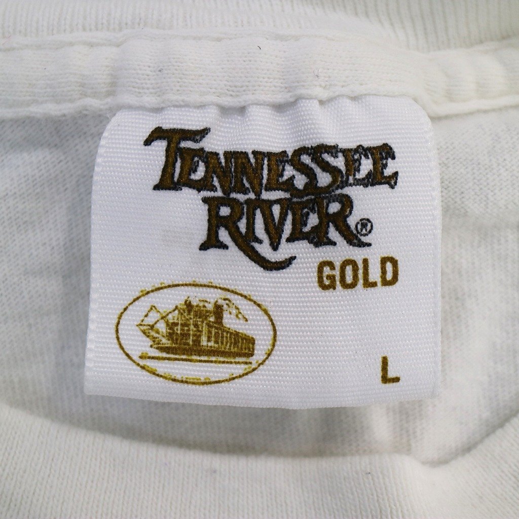 90年代 USA製 TENNESSEE RIVER NFL スーパーボウル 半袖Ｔシャツ チャージャーズ VS 49ERS ホワイト (レディース L) O0971 /1円スタート_画像8