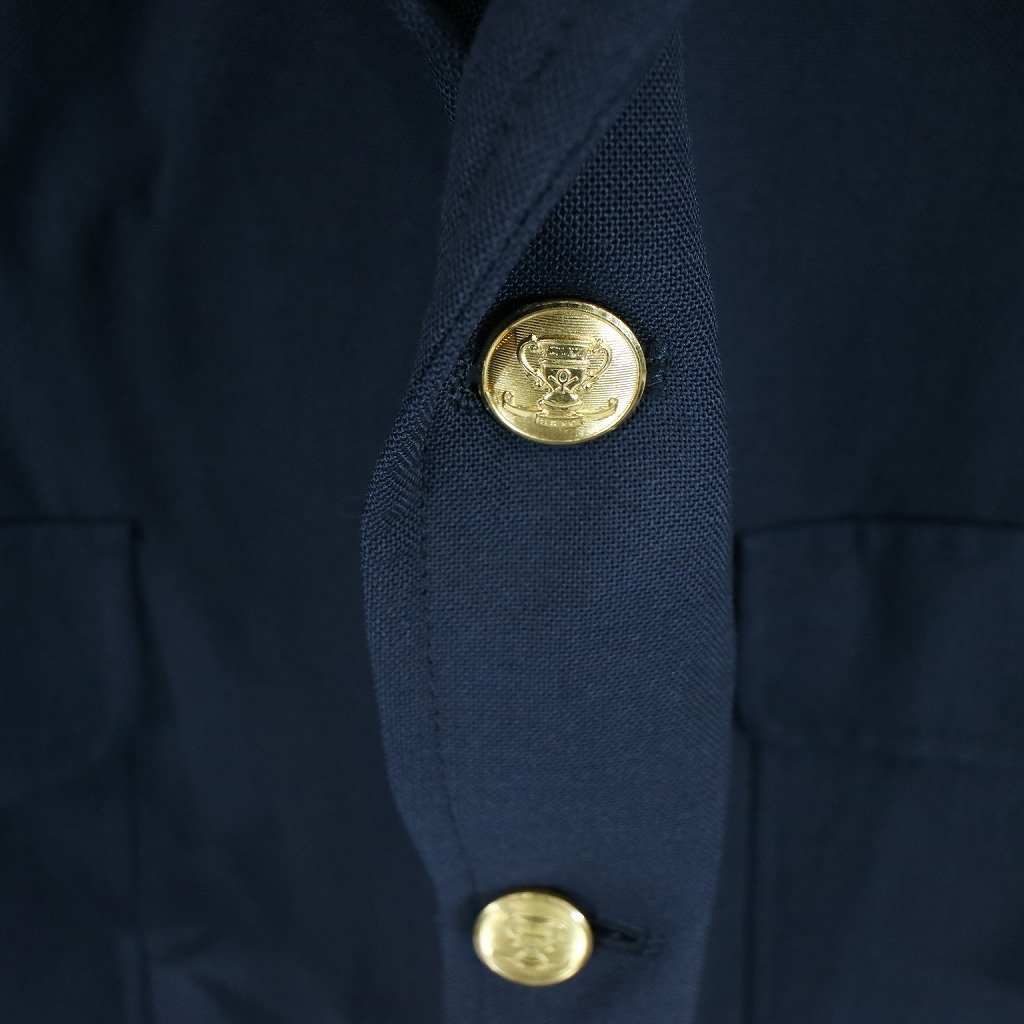 UNKNOWN テーラードジャケット 紺ブレザー スーツ ネイビー (メンズ XL相当) N7895 /1円スタート_画像4