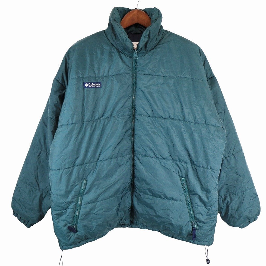 SALE// 2000年代～ Columbia コロンビア ダウンジャケット 大きいサイズ アウトドア キャンプ アウター 防寒 グリーン(メンズ XXL)O8442