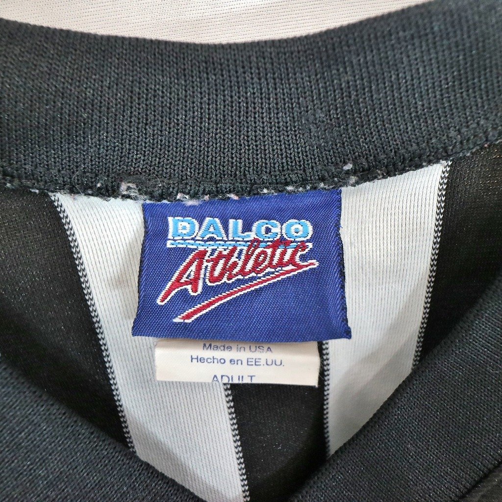 USA製 DALCO Athletic vネック 半袖Ｔシャツ 大きいサイズ レフェリー ストライプ ホワイト (メンズ 3XL) N9126 /1円スタート_画像6
