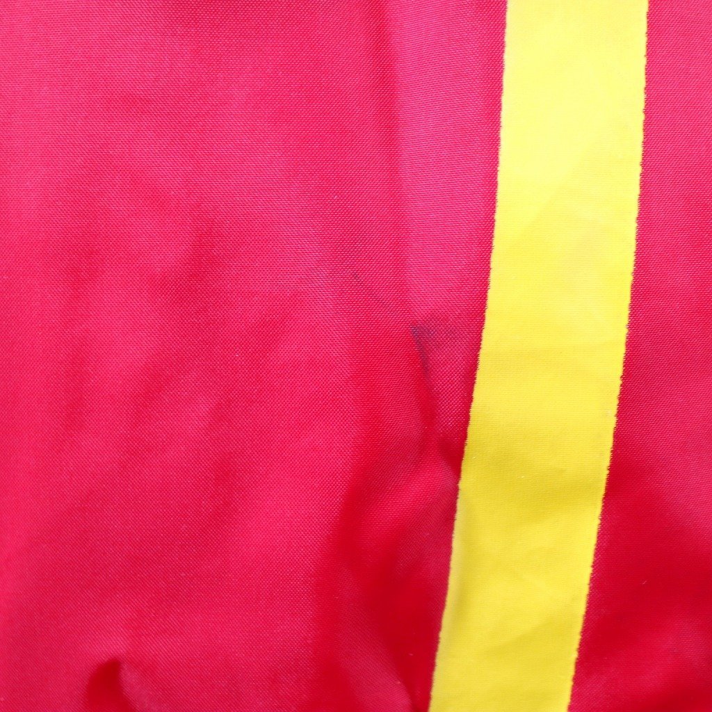 80年代 USA製 AUBURN Sportswear コーチジャケット アメカジ ラグランスリーブ 背面ロゴプリント レッド (メンズ S) N9481 /1円スタート_画像3