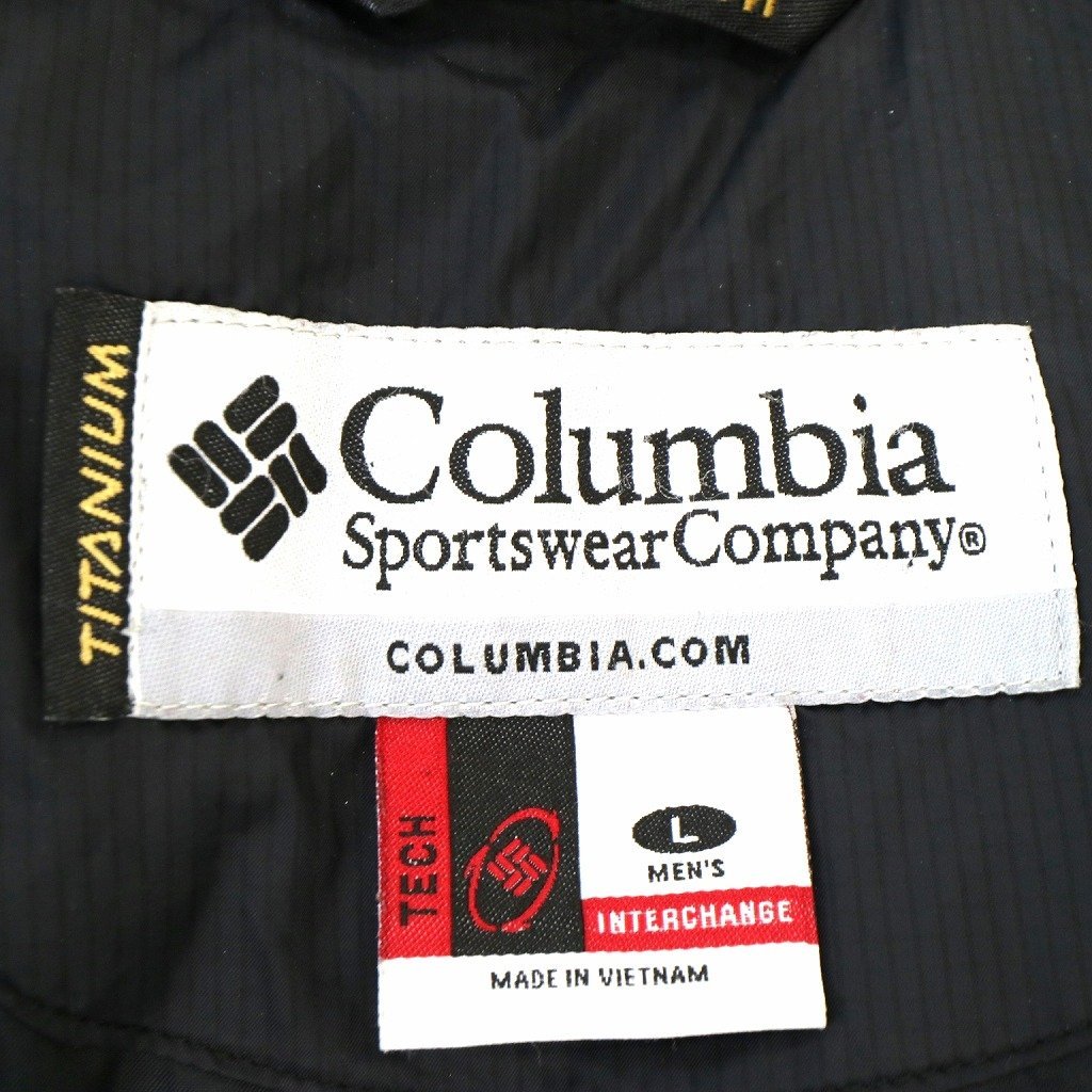 Columbia コロンビア TITANIUM ダウンベスト アウトドア キャンプ 防寒 登山 ブラック (メンズ L) N9372 /1円スタート_画像8