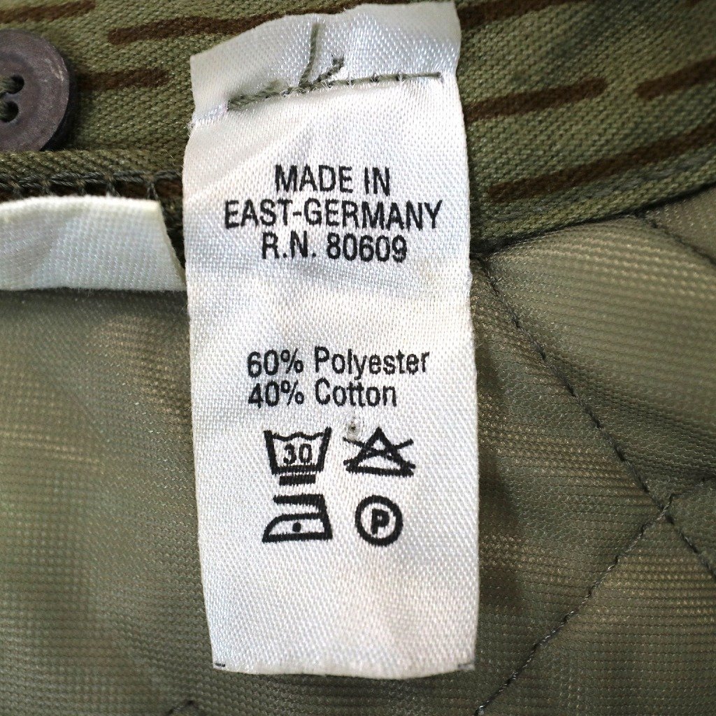 80～90年代 東ドイツ軍 実物 フィールドジャケット ミリタリー ユーロ レインドロップカモ (メンズ 48) N9801 /1円スタート_画像6