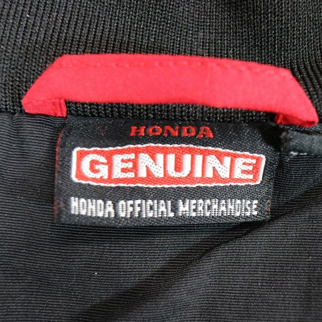 HONDA レーシングジャケット 刺繍 モーターサイクル バイカー サーキット ブラック (メンズ L) O0125 /1円スタート_画像7