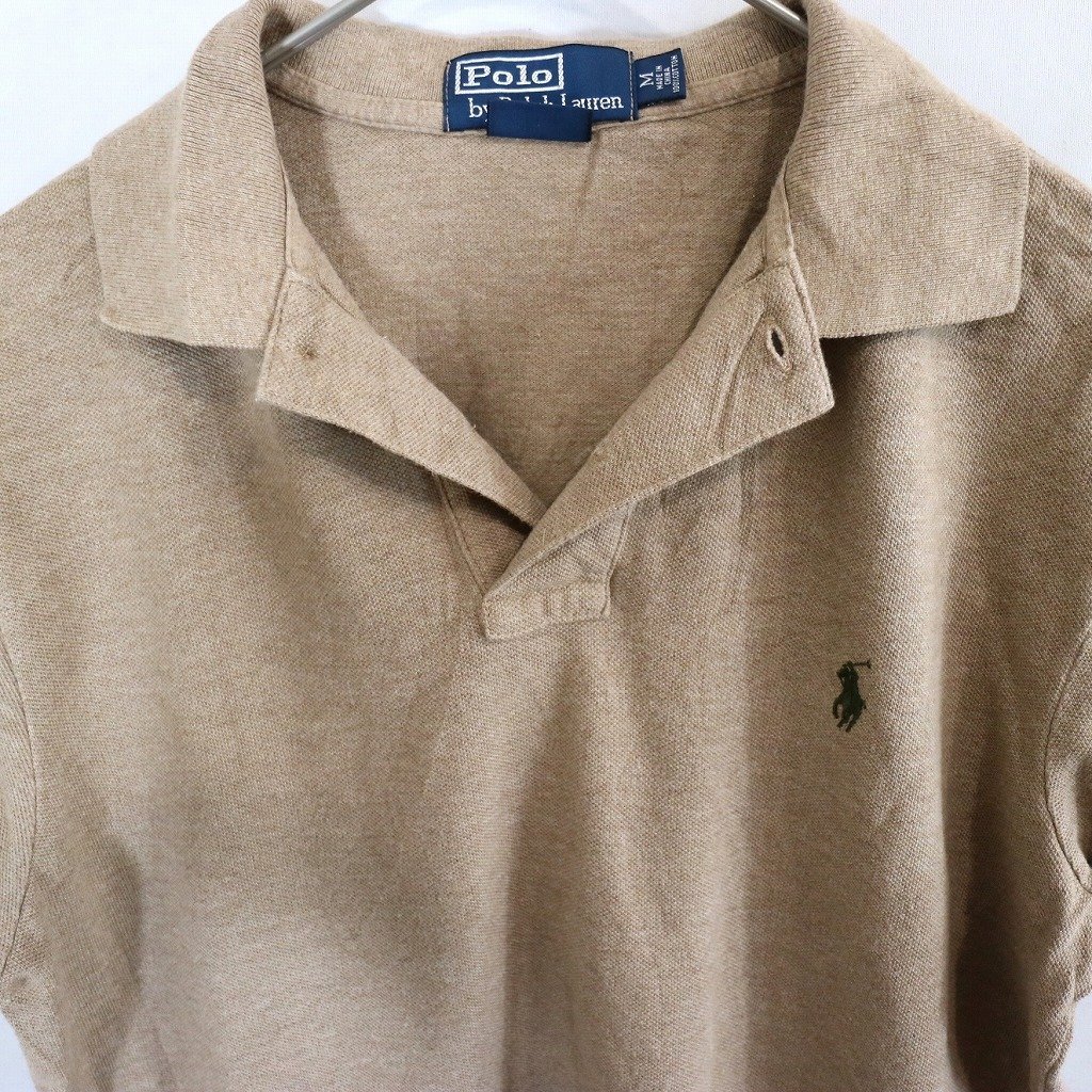 Polo by Ralph Lauren ポロバイラルフローレン ポロシャツ ベージュ (メンズ M) O0432 /1円スタート_画像5