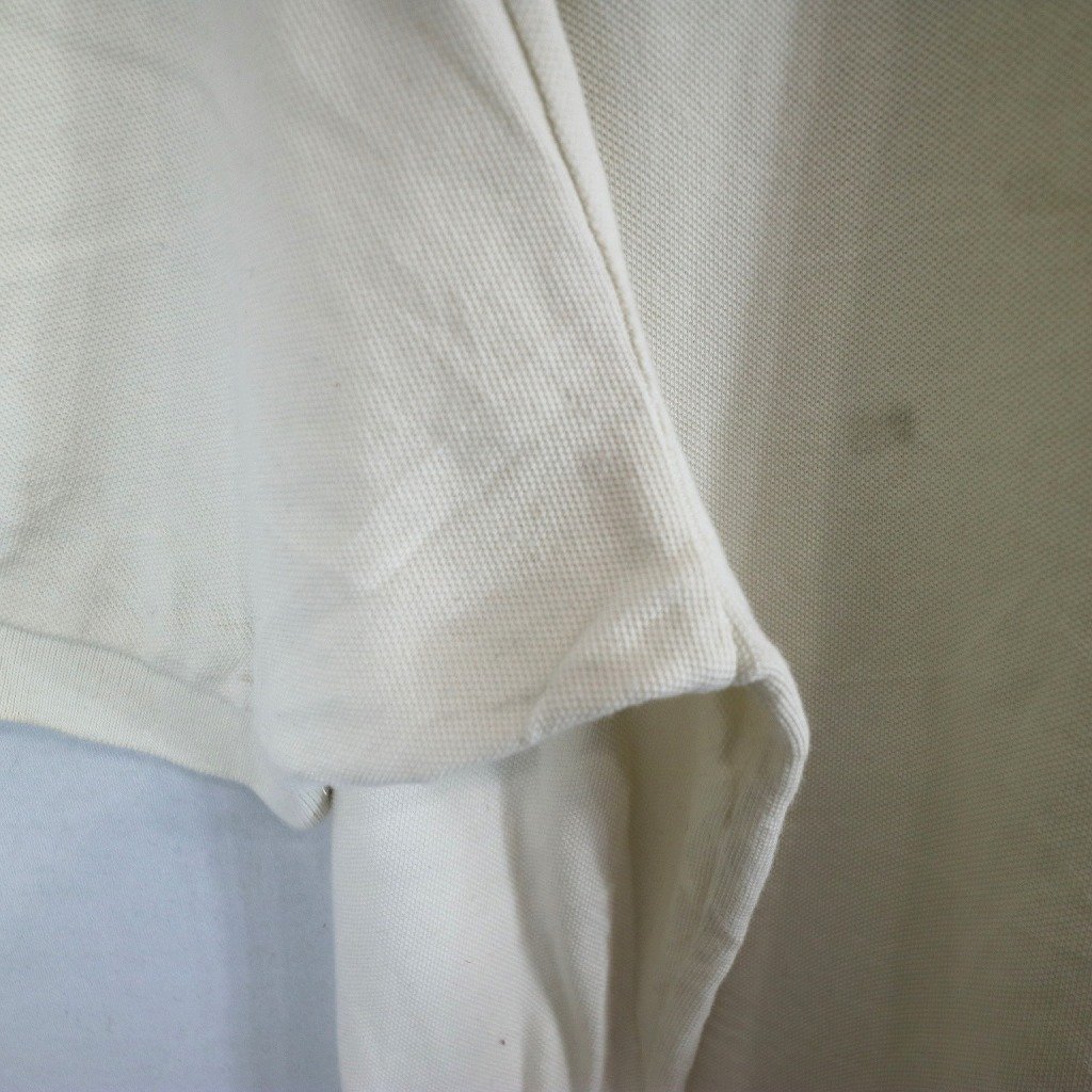 Polo by Ralph Lauren ポロバイラルフローレン ワンポイントロゴ ポロシャツ 大きいサイズ ホワイト (メンズ XXL) O0492 /1円スタート_画像4