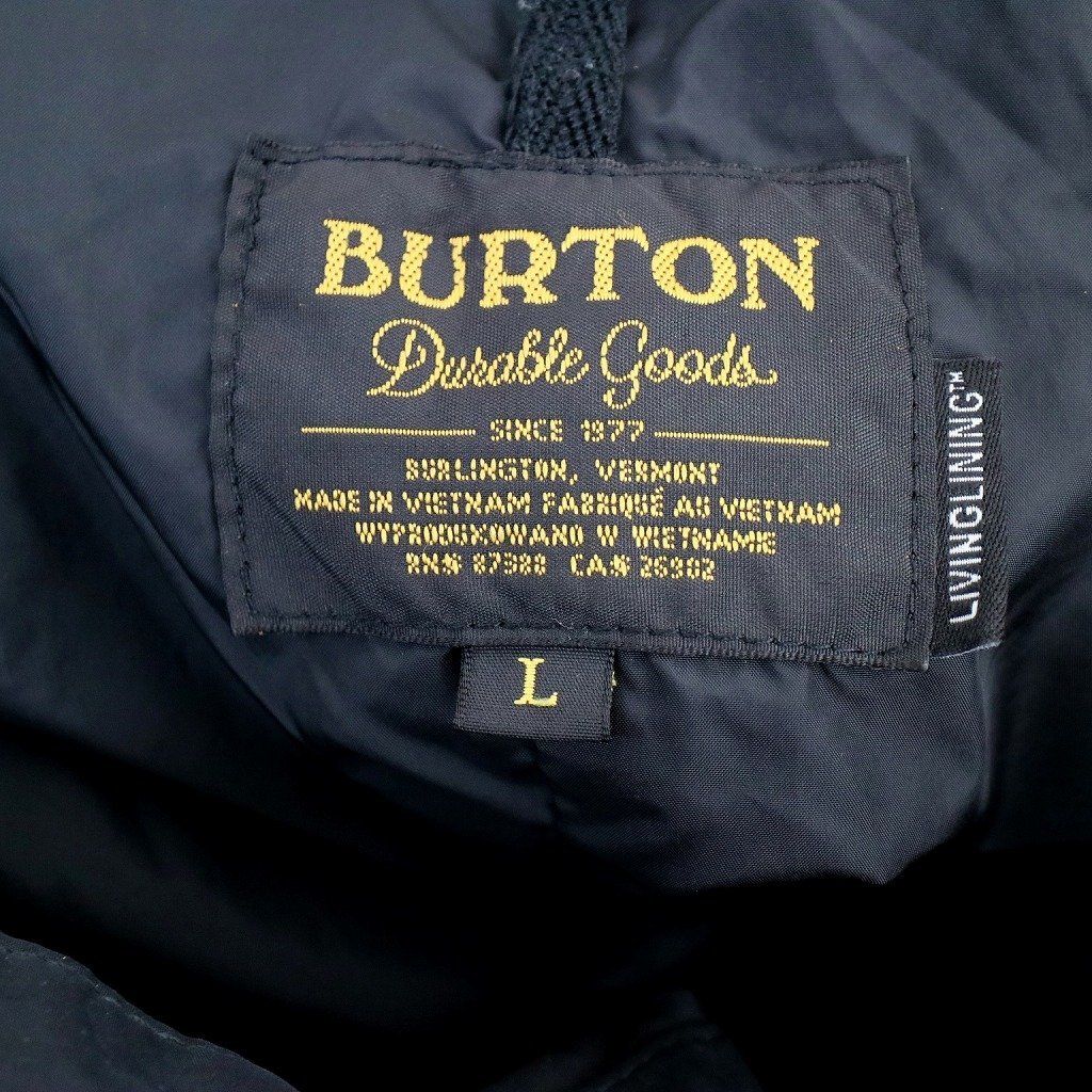 BURTON バートン キルティング ダウンジャケット 防寒 防風 ブラック (メンズ L) O1854 /1円スタート_画像10