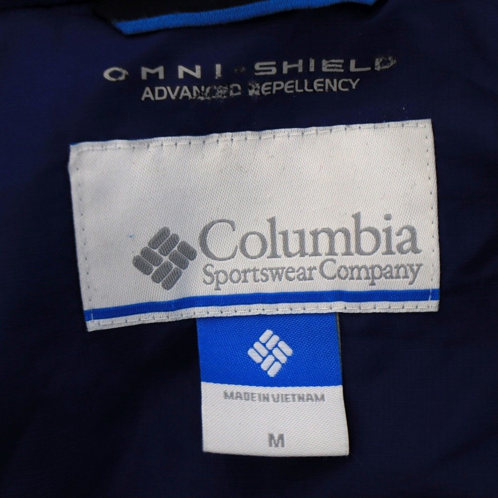 Columbia コロンビア OMNI-SHIELD マウンテンパーカー アウトドア キャンプ アウター 防寒 登山 ブルー (メンズ M) O1836 /1円スタート_画像10
