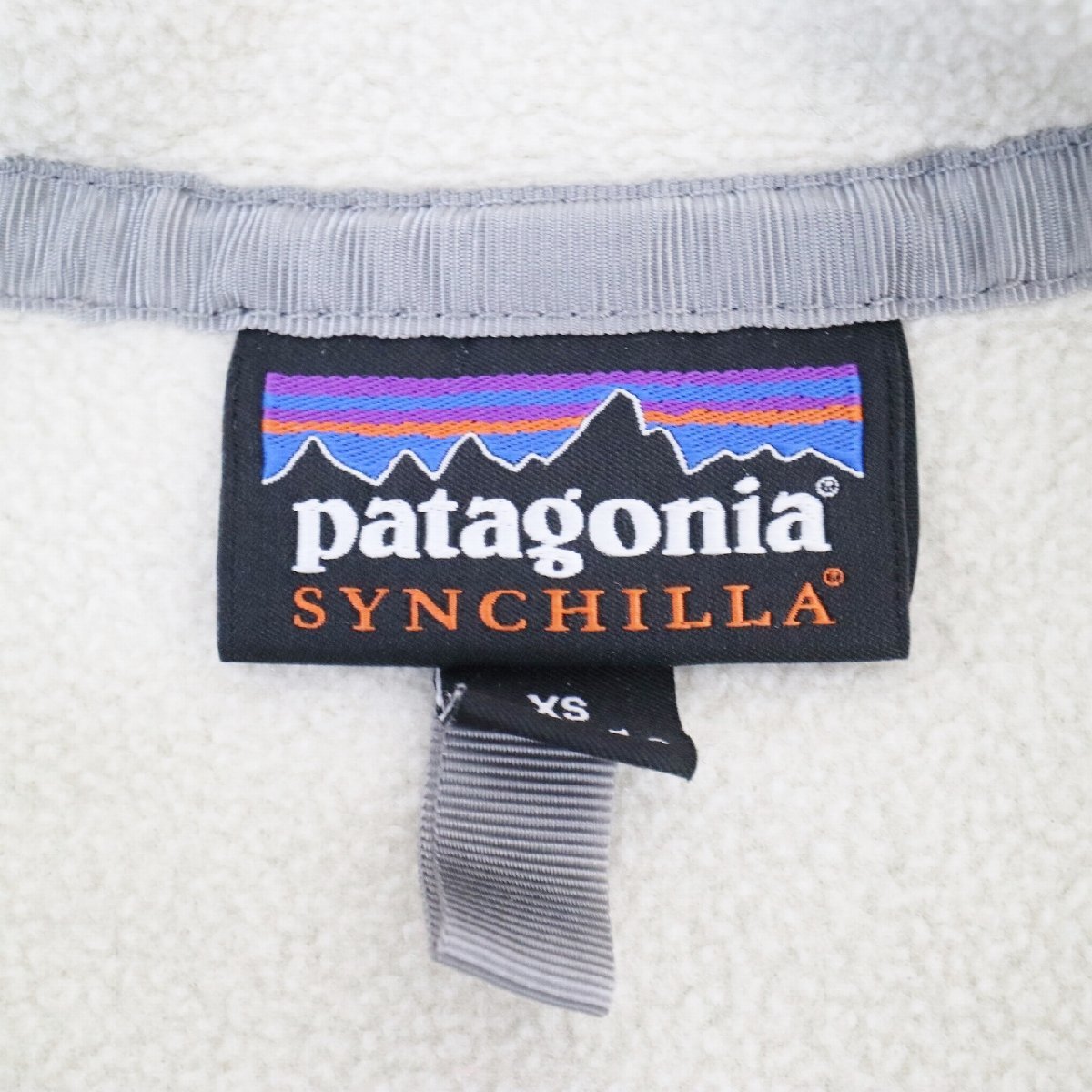 patagonia パタゴニア シンチラ スナップT フリースジャケット アウトドア キャンプ 防寒 ホワイト ( レディース XS ) 中古 古着 N3826_画像10