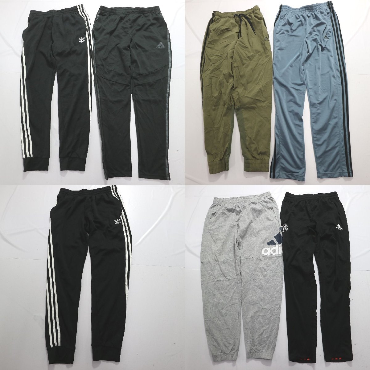 ◎adidasジャージパンツMIX set スポーツ系 カジュアル 他 (メンズXL/L) 7枚セット まとめ売り 古着卸 1円スタート MQ5447_画像1