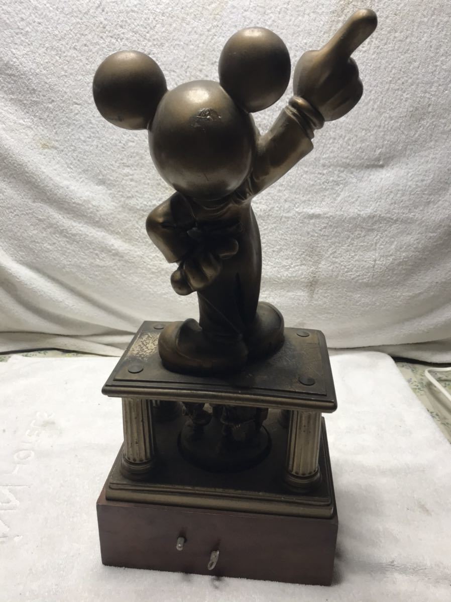 【CV10197】ミッキーマウス オルゴール 第一生命 ディズニー ブロンズ像 非売品_画像5