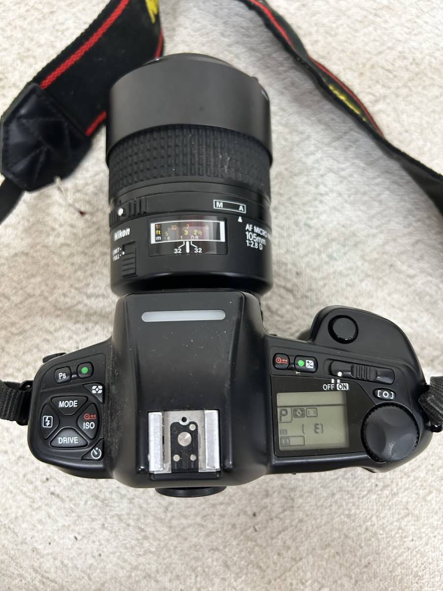 M-4524　【同梱不可】980円～ 現状品　Nikon/ニコン　F90X　一眼レフカメラ　105mm　1:2.8D　フィルムカメラ　通電確認済み_画像7