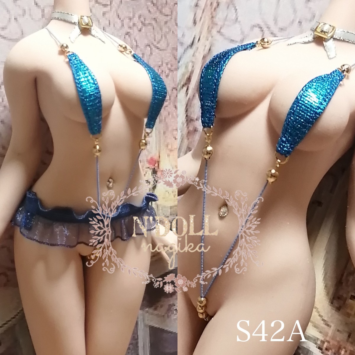 ☆S42A★メタリックラメ★ブルー★コスチューム★1/6スケール 超柔軟性シームレス★ファイセン☆nagika_画像1