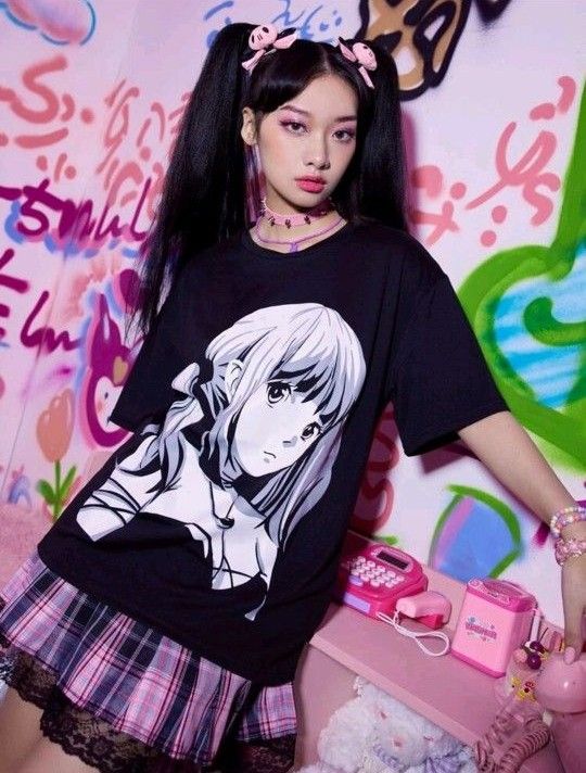 アニメ ミサミサ Tシャツ レディース anime トップス 半袖 アニメ ミサミサ Tシャツ レディース anime トップス 半袖