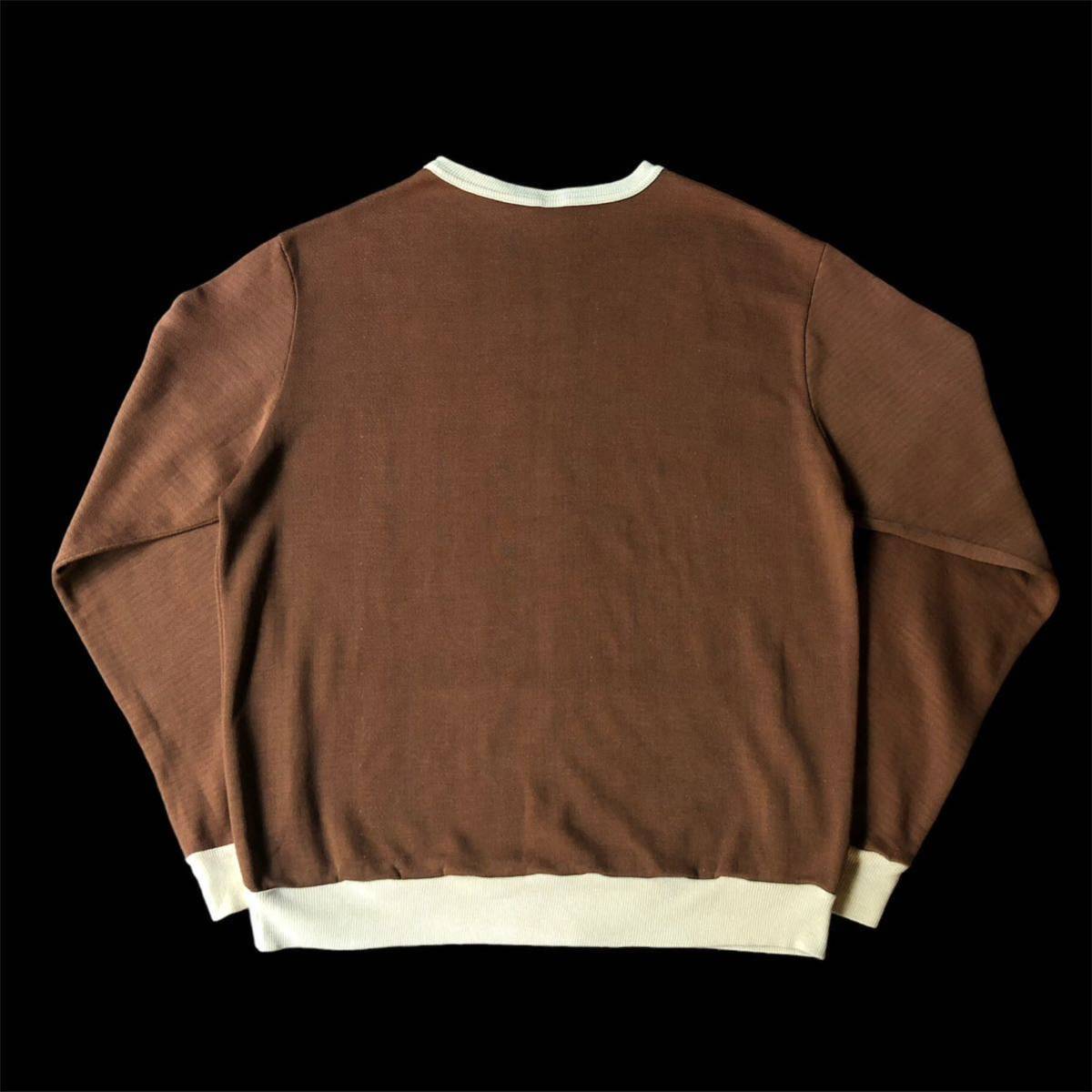 60s〜70s Unkown 2tone Plain Athletic Sweat Pullover 60年代 70年代 2トーン 無地 アスレティック スウェット vintage ヴィンテージ_画像2