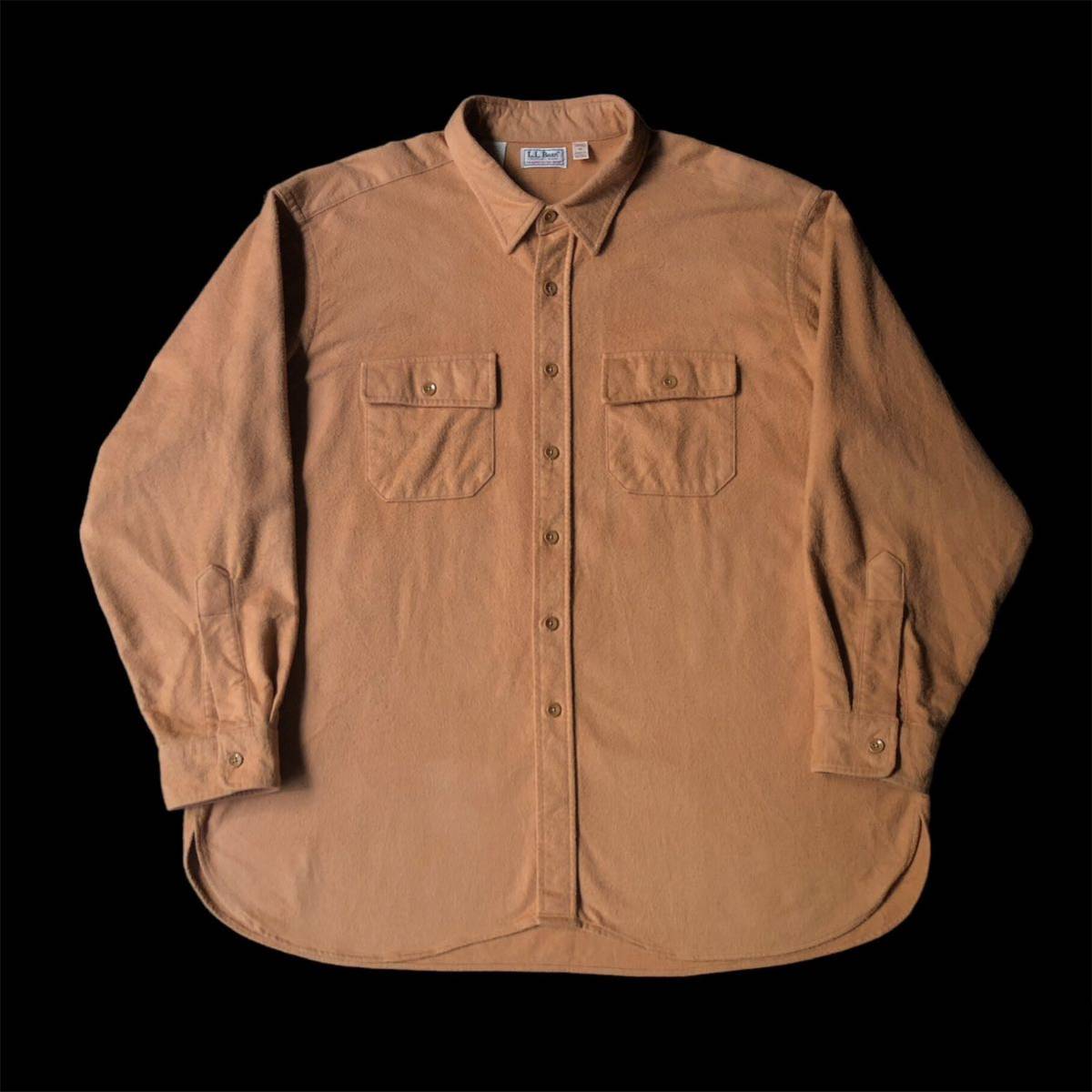 希少サイズ19 80s〜90s L.L.Bean Chamois Cloth Shirt made in USA 80年代 90年代 エルエルビーン シャモアクロスシャツ アメリカ製