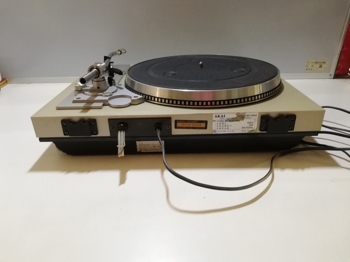 管53（中古現状、ジャンク、即発送）AKAI アカイ　ターンテーブル レコードプレイヤー AP-Q04_画像7