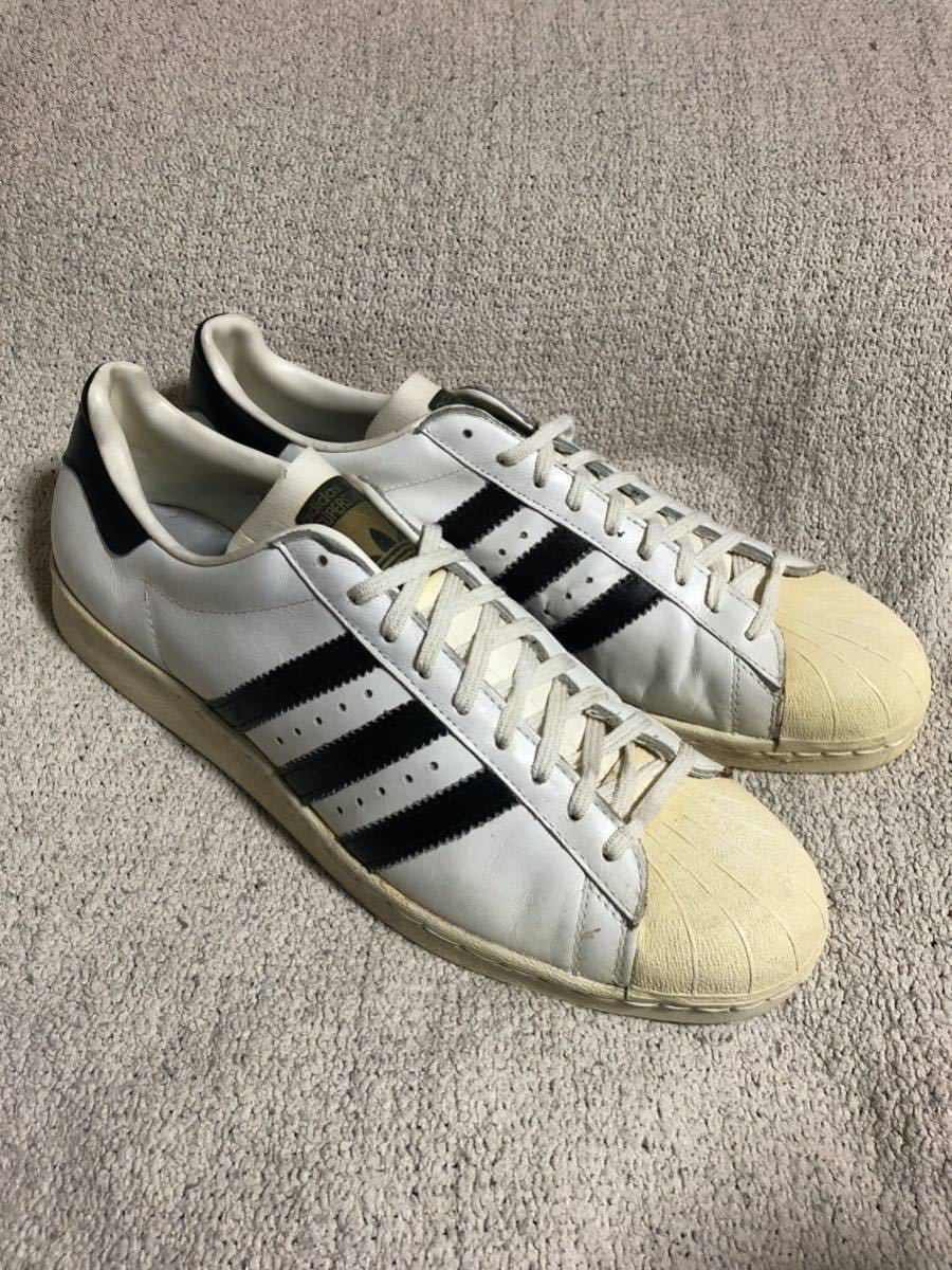 デッドストック ヴィンテージ/ビンテージ 70's adidas/アディダス SUPER STAR/スーパースター フランス製 金ベロ オリジナル US14_画像2